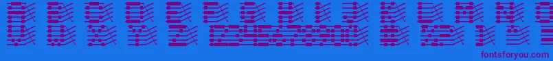 Шрифт Chloriin – фиолетовые шрифты на синем фоне