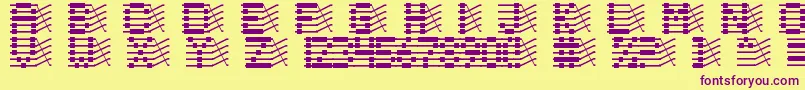 Chloriin Font – Purple Fonts on Yellow Background