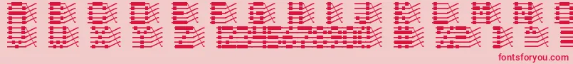 Chloriin Font – Red Fonts on Pink Background