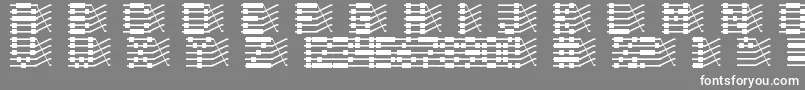 フォントChloriin – 灰色の背景に白い文字