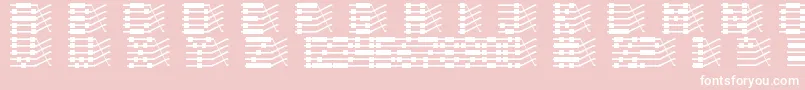 Chloriin-Schriftart – Weiße Schriften auf rosa Hintergrund