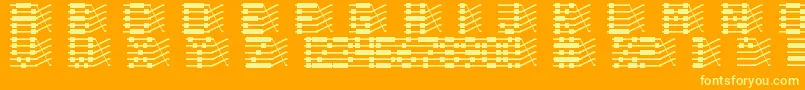 Chloriin Font – Yellow Fonts on Orange Background