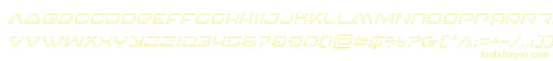 フォント4114blasterv2gradital – 黄色のフォント