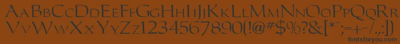 Carltonn-Schriftart – Schwarze Schriften auf braunem Hintergrund