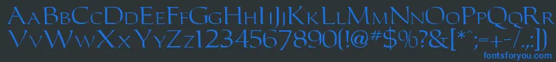 Carltonn Font – Blue Fonts on Black Background