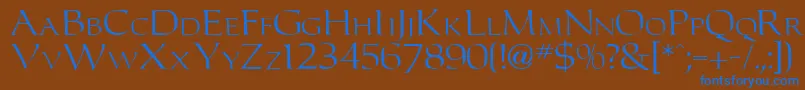 Carltonn Font – Blue Fonts on Brown Background
