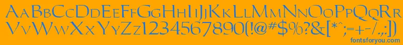 Carltonn Font – Blue Fonts on Orange Background
