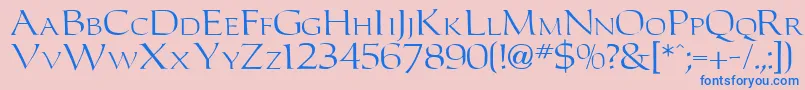Carltonn Font – Blue Fonts on Pink Background
