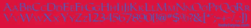 Carltonn Font – Blue Fonts on Red Background