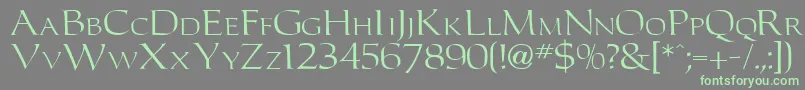 Carltonn Font – Green Fonts on Gray Background