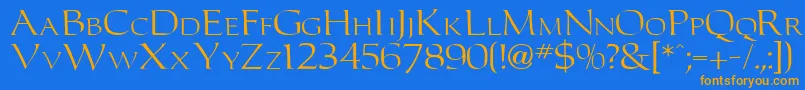Carltonn Font – Orange Fonts on Blue Background