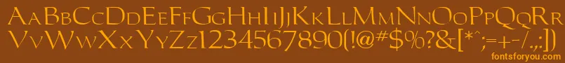 Carltonn Font – Orange Fonts on Brown Background