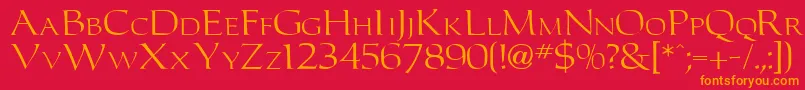 Carltonn Font – Orange Fonts on Red Background