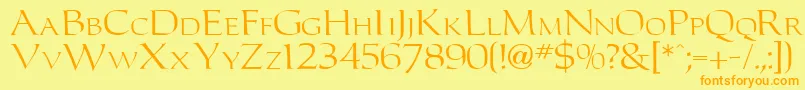 Carltonn Font – Orange Fonts on Yellow Background