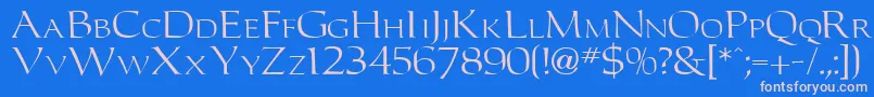 Carltonn Font – Pink Fonts on Blue Background