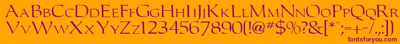Carltonn Font – Purple Fonts on Orange Background