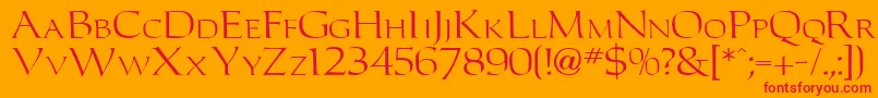 Carltonn Font – Red Fonts on Orange Background