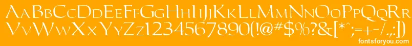 Carltonn Font – White Fonts on Orange Background