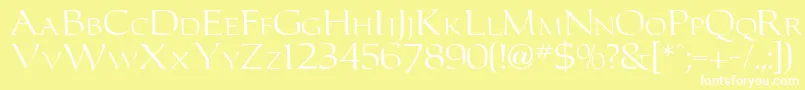 Carltonn Font – White Fonts on Yellow Background
