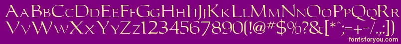 Carltonn Font – Yellow Fonts on Purple Background