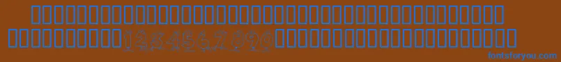 KrToonNumbers Font – Blue Fonts on Brown Background