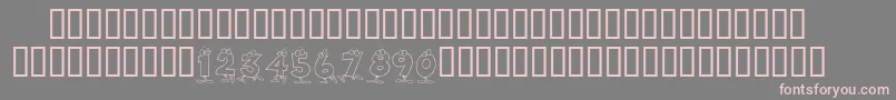 KrToonNumbers Font – Pink Fonts on Gray Background