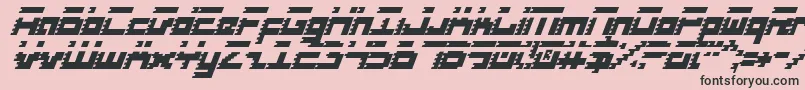 フォントRoidRageCondensedItalic – ピンクの背景に黒い文字