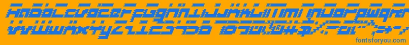RoidRageCondensedItalic Font – Blue Fonts on Orange Background