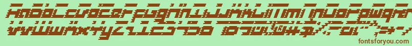 RoidRageCondensedItalic Font – Brown Fonts on Green Background