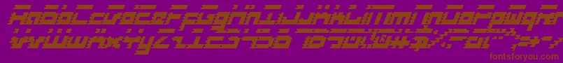 RoidRageCondensedItalic Font – Brown Fonts on Purple Background