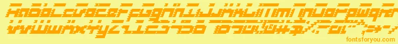 RoidRageCondensedItalic Font – Orange Fonts on Yellow Background
