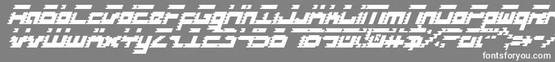 フォントRoidRageCondensedItalic – 灰色の背景に白い文字