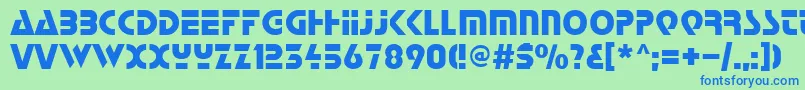 Strt Font – Blue Fonts on Green Background
