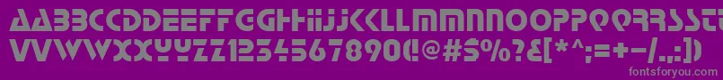 フォントStrt – 紫の背景に灰色の文字