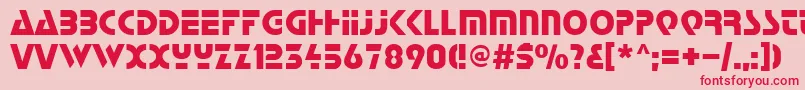 Strt Font – Red Fonts on Pink Background