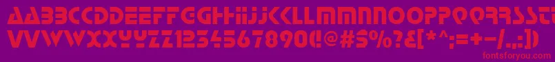 Strt Font – Red Fonts on Purple Background