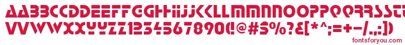 フォントStrt – 白い背景に赤い文字