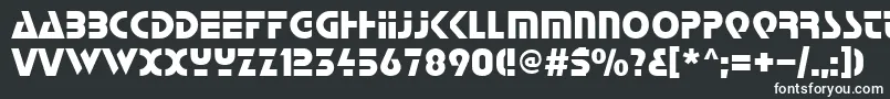 フォントStrt – 黒い背景に白い文字