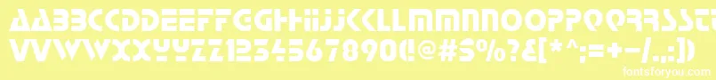 Шрифт Strt – белые шрифты на жёлтом фоне