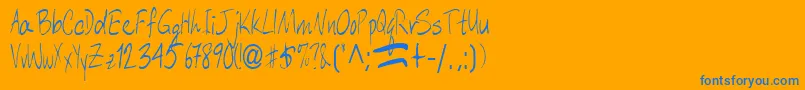 Aberaham9RegularTtcon Font – Blue Fonts on Orange Background