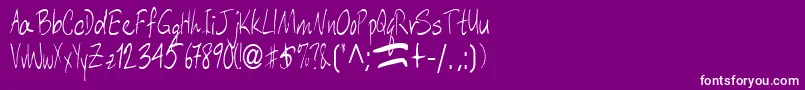 Aberaham9RegularTtcon Font – White Fonts on Purple Background