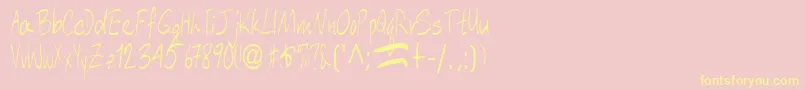 Aberaham9RegularTtcon Font – Yellow Fonts on Pink Background