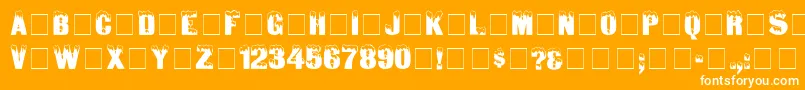 IceDisplayCapsSsi Font – White Fonts on Orange Background
