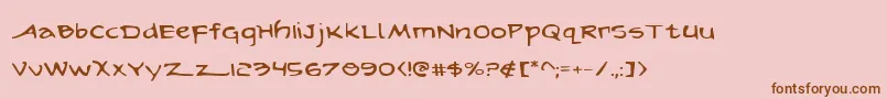 Шрифт ArilonExpanded – коричневые шрифты на розовом фоне