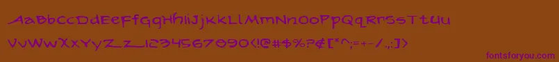 ArilonExpanded Font – Purple Fonts on Brown Background