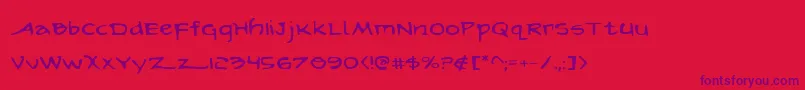 ArilonExpanded-Schriftart – Violette Schriften auf rotem Hintergrund