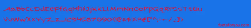 More about ArilonExpanded Font ArilonExpanded Font – Red Fonts on Blue Background