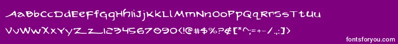 フォントArilonExpanded – 紫の背景に白い文字
