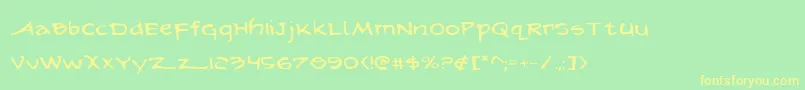 ArilonExpanded Font – Yellow Fonts on Green Background