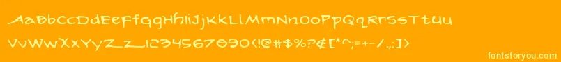 ArilonExpanded Font – Yellow Fonts on Orange Background